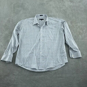 Joseph & Feiss Mens Non-Iron Plaid Dress Shirt XXL 100% Cotton 2943